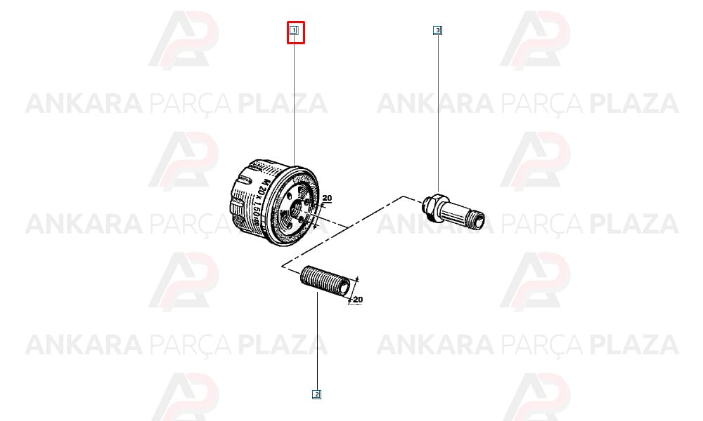 Renault 9 - 19, Clio, Laguna, Megane, Kangoo 1.4 1.6 Yağ Filtresi Bosch