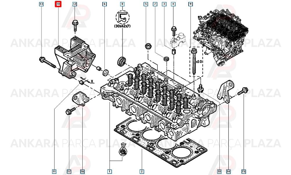 Motor Takozu Sağ Master 2 8200774539