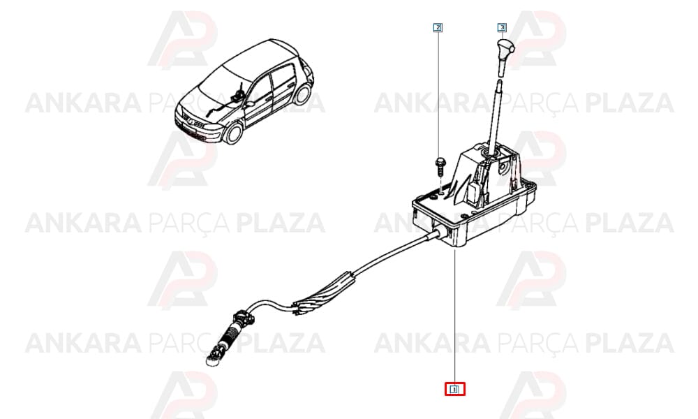 Megane 2 Otomatik Vites Kolu Kumandası Orijinal 8200784975