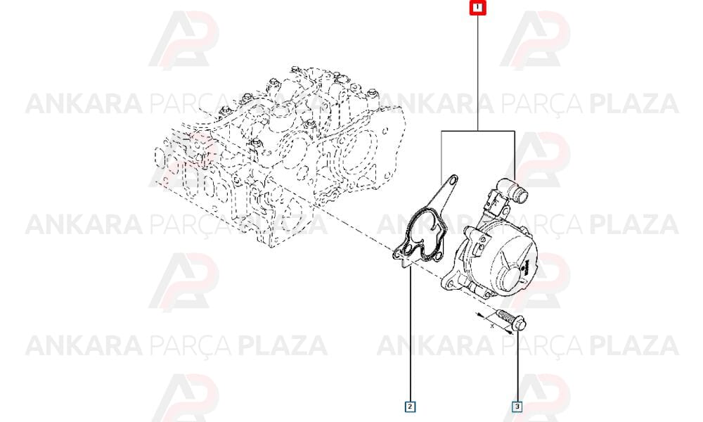Trafic Laguna 3 Koleos 2.0 Dci M9R Vakum Pompasi 8200934880
