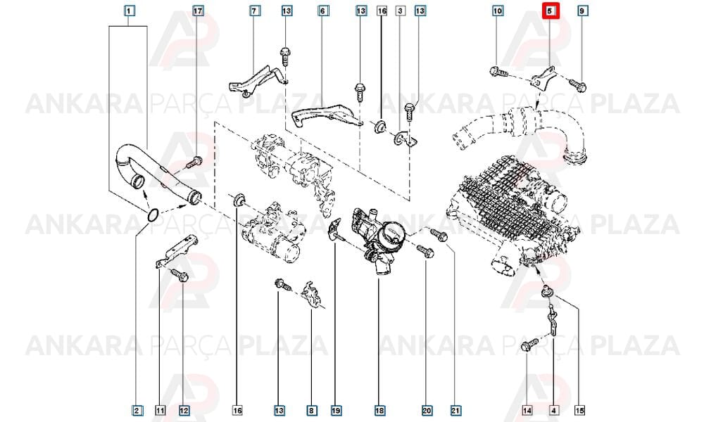 Megane 3 Fluence Clio 4 Modüs Egr Hortum Bağlanti Suportu Braketi 8200802681