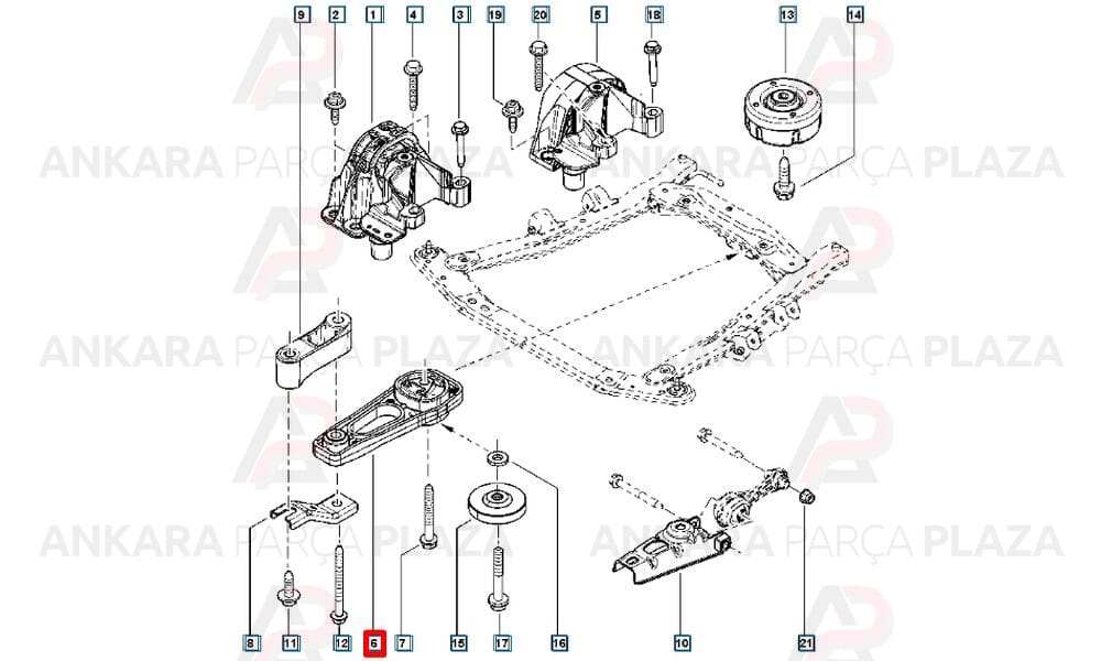 Motor Takozu Arka Dacia : Duster 1.5Dci