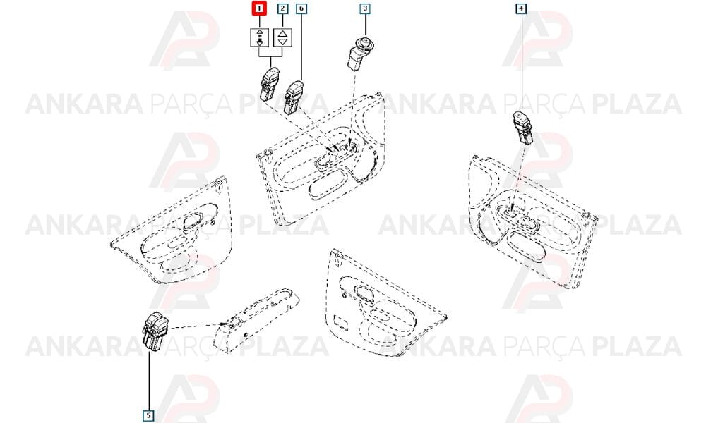 Clio Symbol Cam Açma Kapama Düğmesi Orijinal 8200821467