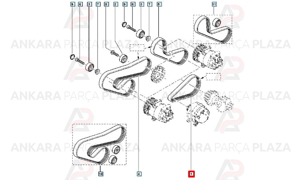 Renault Clio Kanallı Kayış 3Pk753 Aba