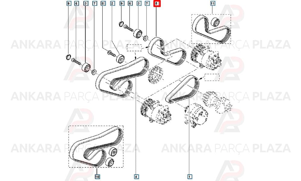 Renault Clio Kanallı Kayış 1.2 16V D4F 4Pk928 Aba