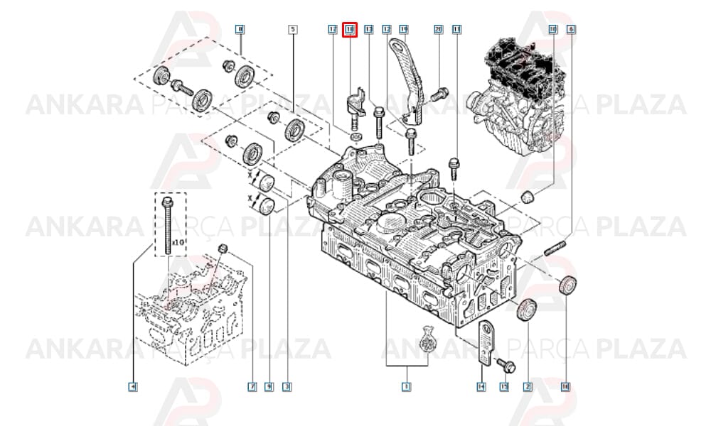 Silindir Kapak Elektrovanası Laguna Megane 2 2.0 16V F4R 8200831629 7700108674
