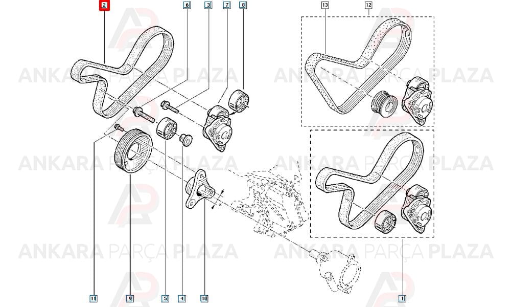Fiat Ducato, Renault Megane Kanallı Kayış 6Pk1153 Roadmax