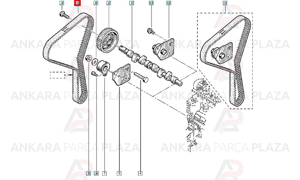 Laguna Megane 3 Scenic 3 1.9Dcı Triger Kayışı 133X260 Gates
