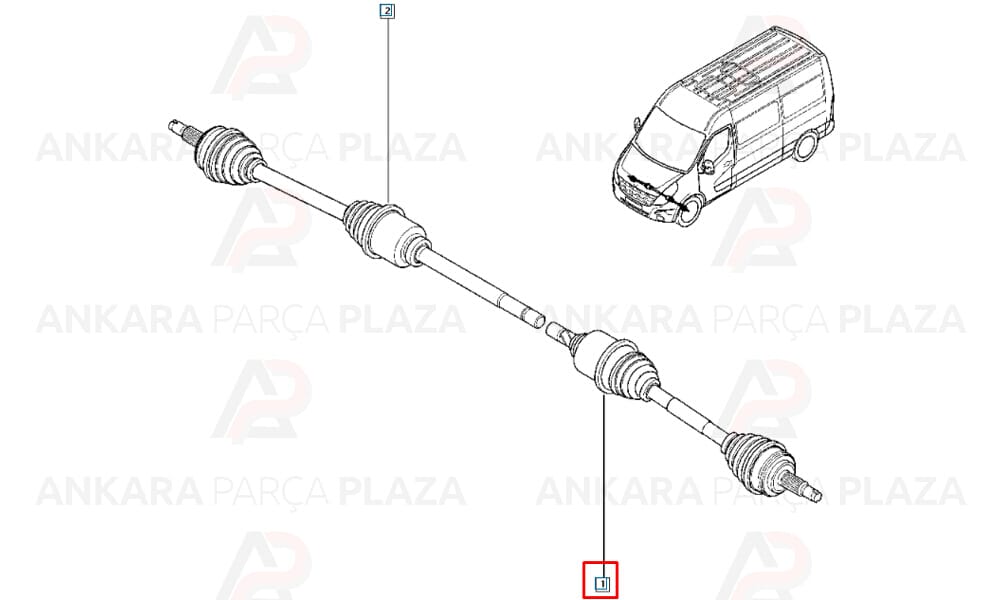 Ön Aks Komple Sol Master 3 2,3 Dcı 6 Vites 2009 > Ölçü : 31X39X70 X743