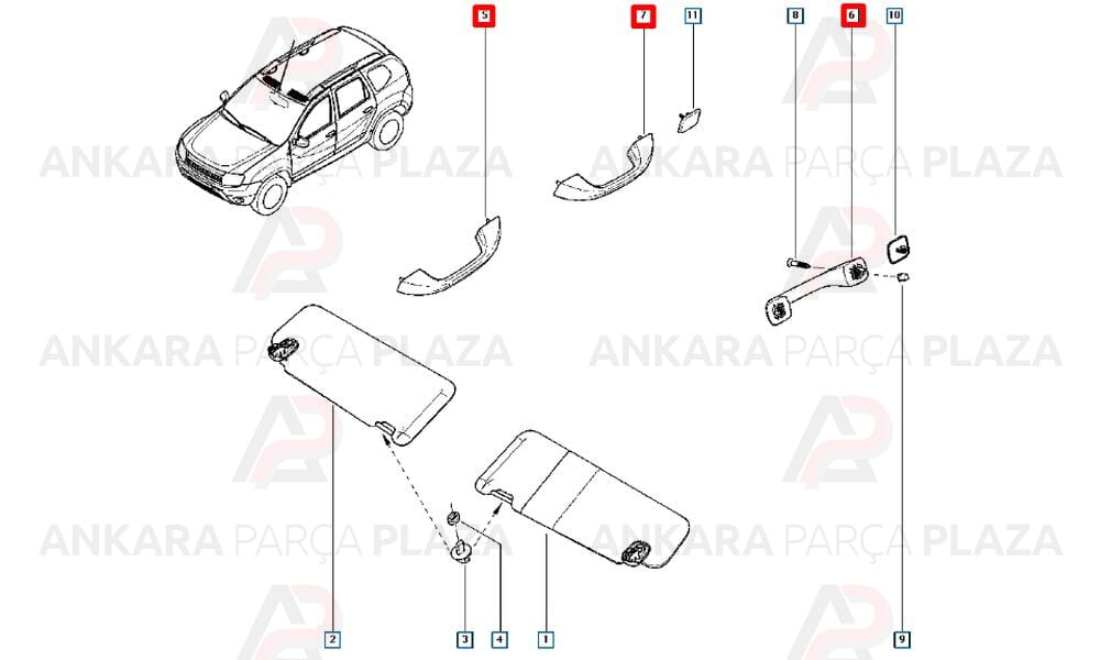 Clio Lodgy Duster Tavan El Tutamağı Bej Meydan