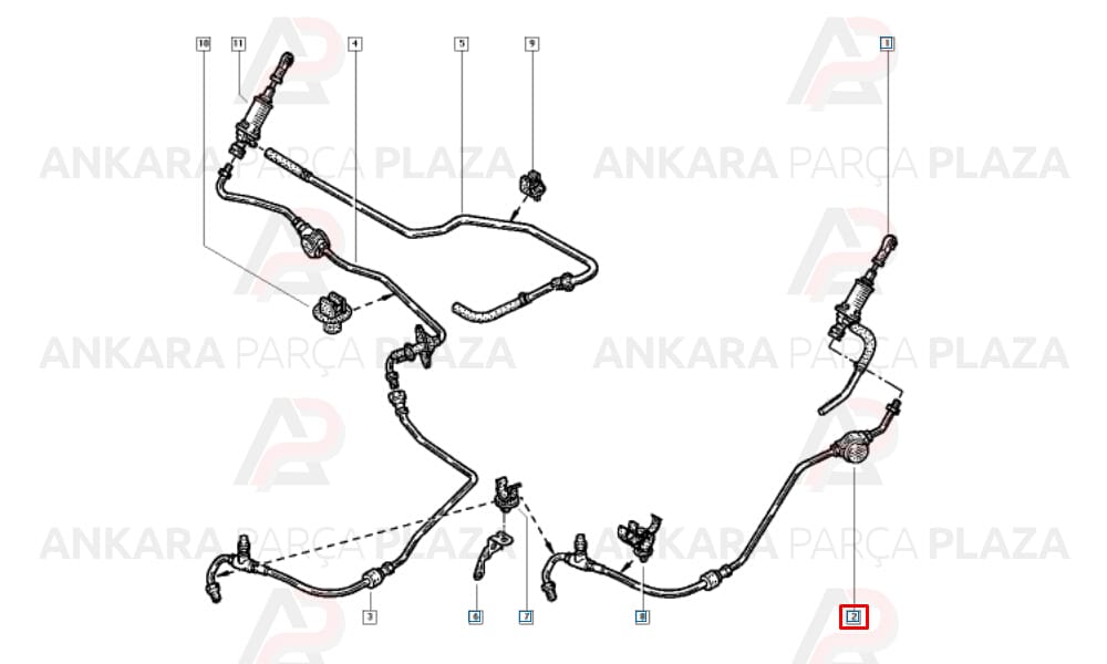 Trafic 2 1.9 Td Hidrolik Debriyaj Borusu F9Q 8200860426
