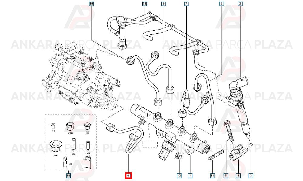 Megane 3 Hb Clio 3 Duster Lodgy Fluence Enjektör Rampa Borusu 8200871609