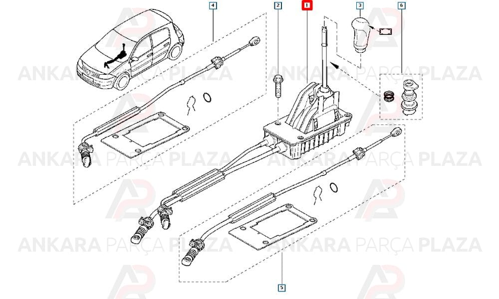 Megane 2 Vites Kolu Kumandası 6 İleri Orijinal 8200779059