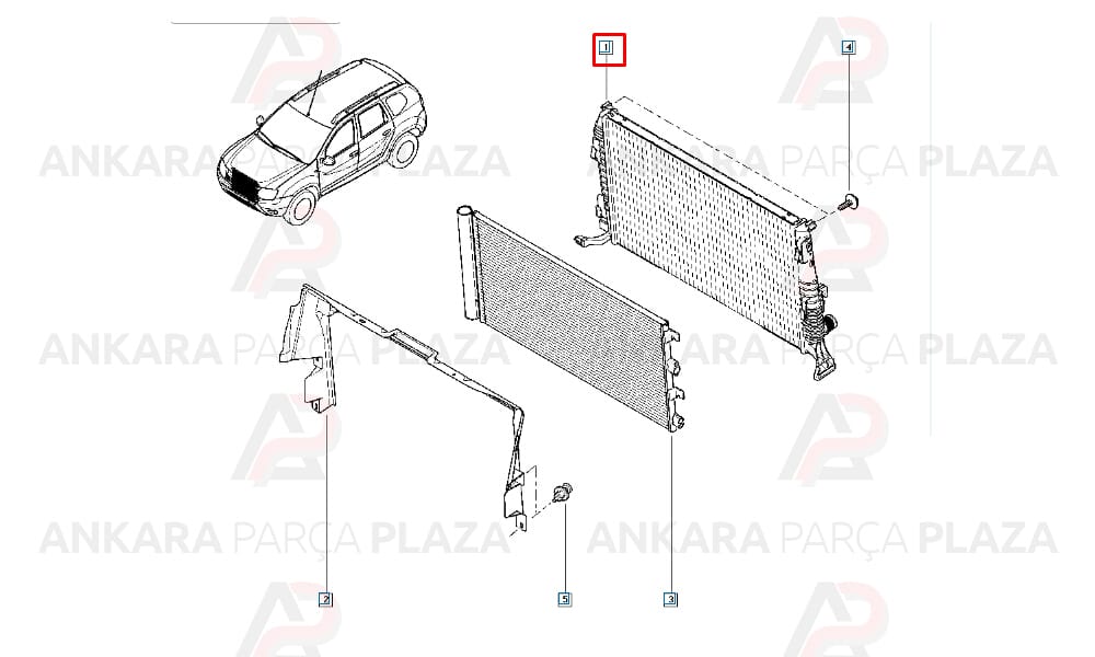 Radyatör Duster Motor Su Radyatörü