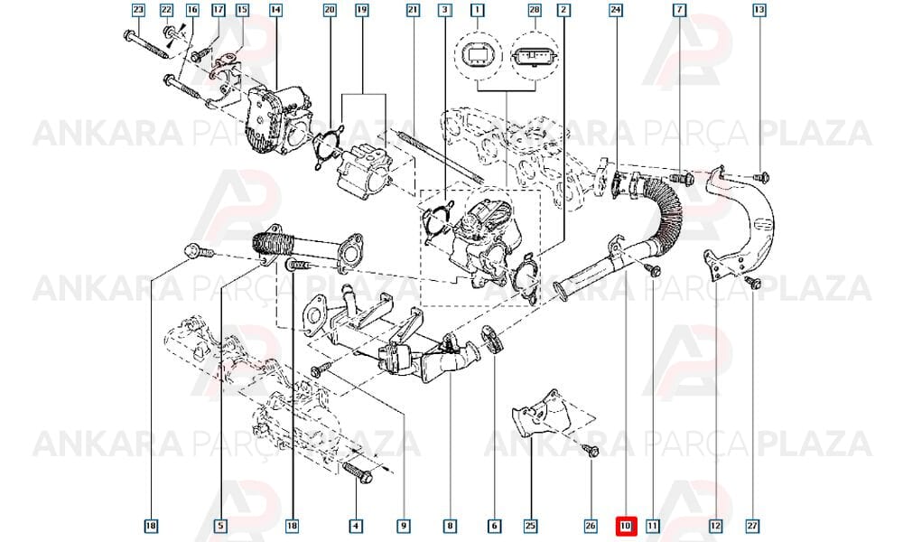 Egzoz Manifold Borusu Master 3 2.3 8200889758