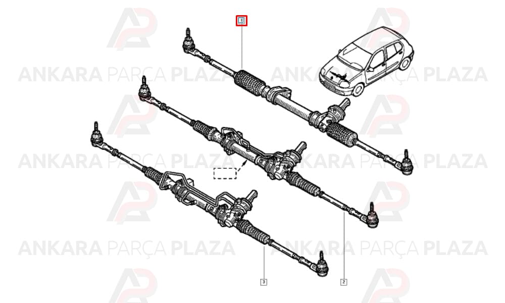 Direksiyon Kutusu Mekanik Clio 2 Symbol Thalia Kangoo 98