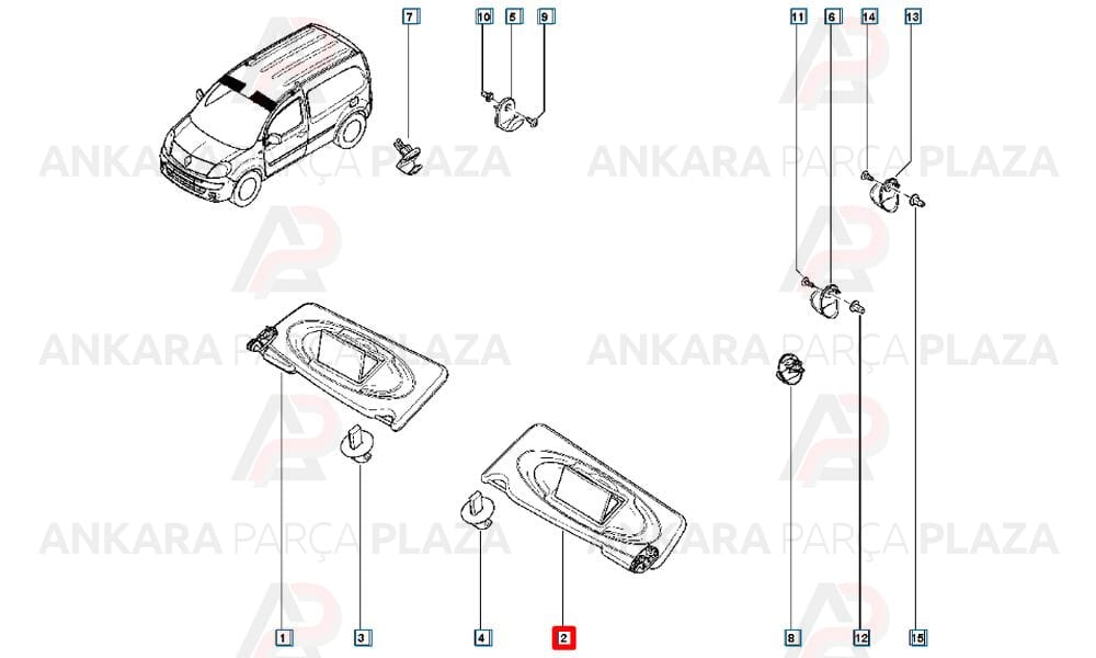 Güneşlik Sol Kangoo 3