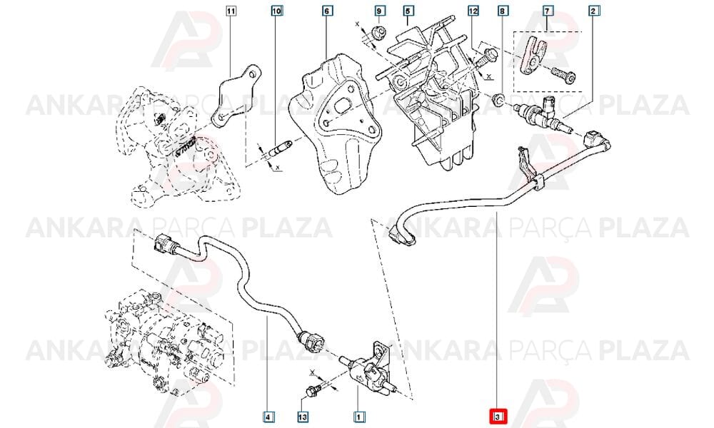 Modü,s Kangoo 2 Laguna 3 Megane 3 Fluence Clio 2 Twingo 2 Logan Sandero Yakıt Hortumu Wintech