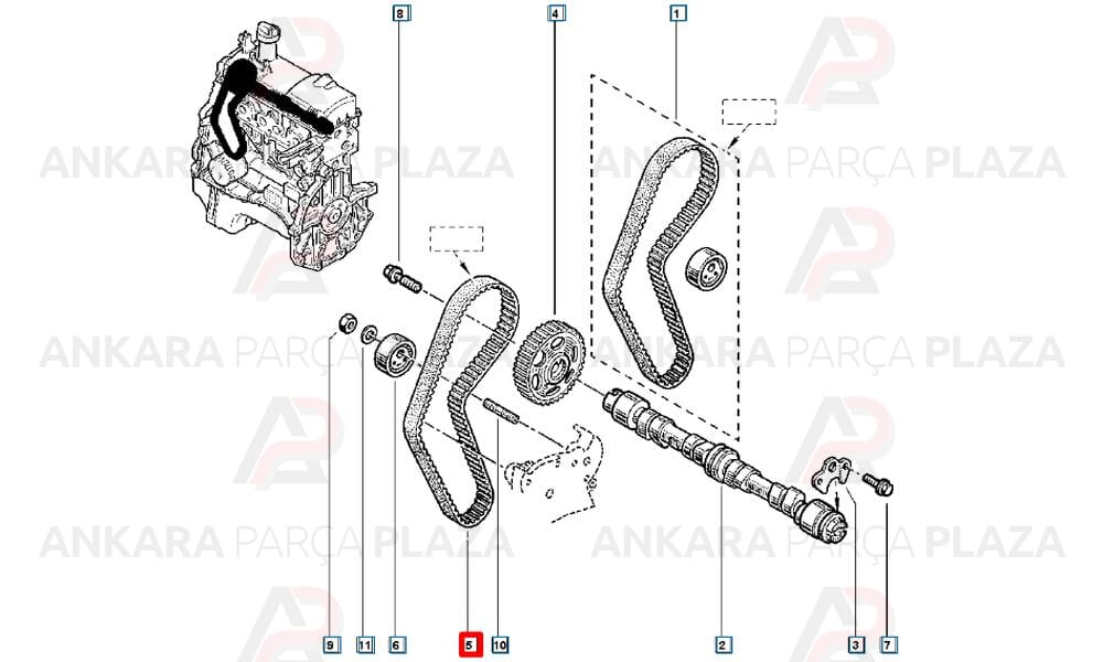 Logan Sandero 1.4 1.6 8V Triger Kayışı 096X173 Gates