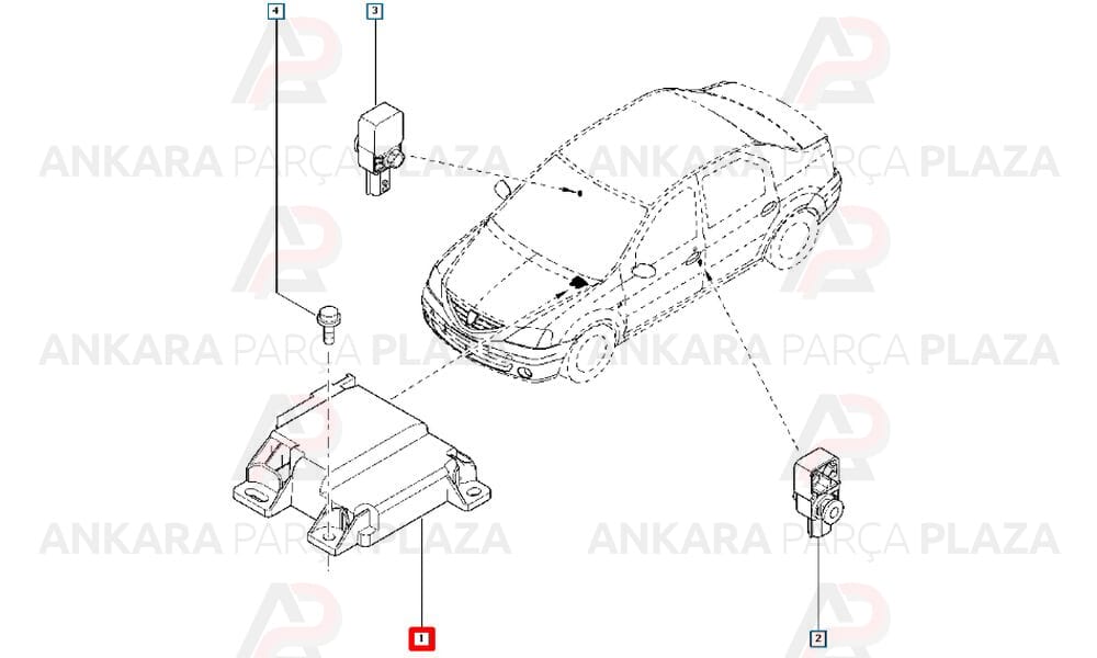 Logan Wagon Aırbag Beyni Orijinal 8201163282