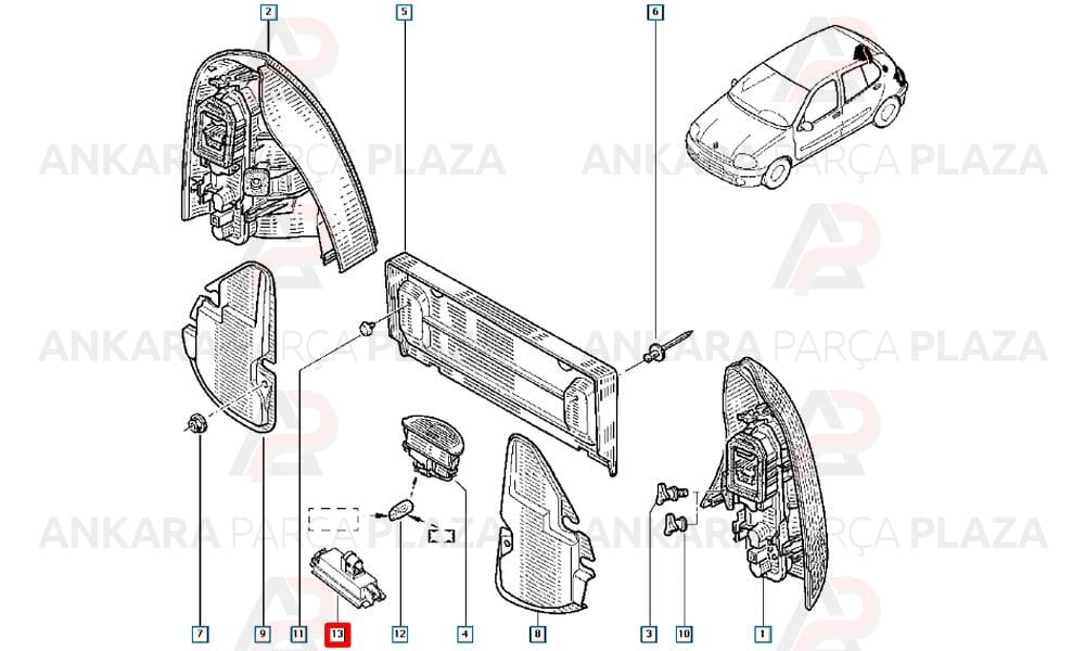 Plaka Lambasi Logan Hatcback Clio 4 Sandero 8200957674