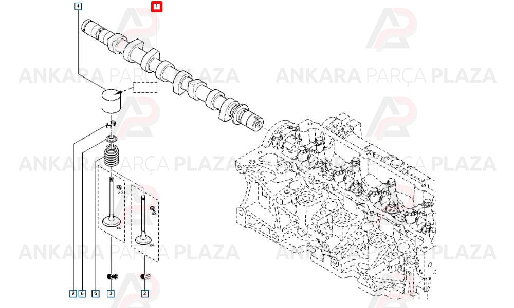 Renault Fluence - Megane 3 1.5 K9K Eksantrik Mili Döküm Estaş
