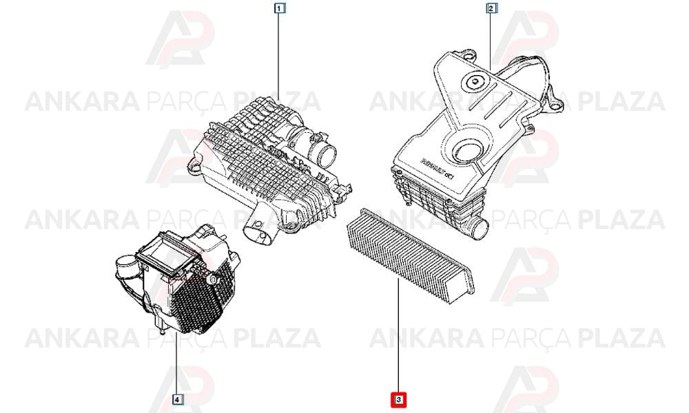 Hava Filtresi Dacia Duster 1.5 2010=>
