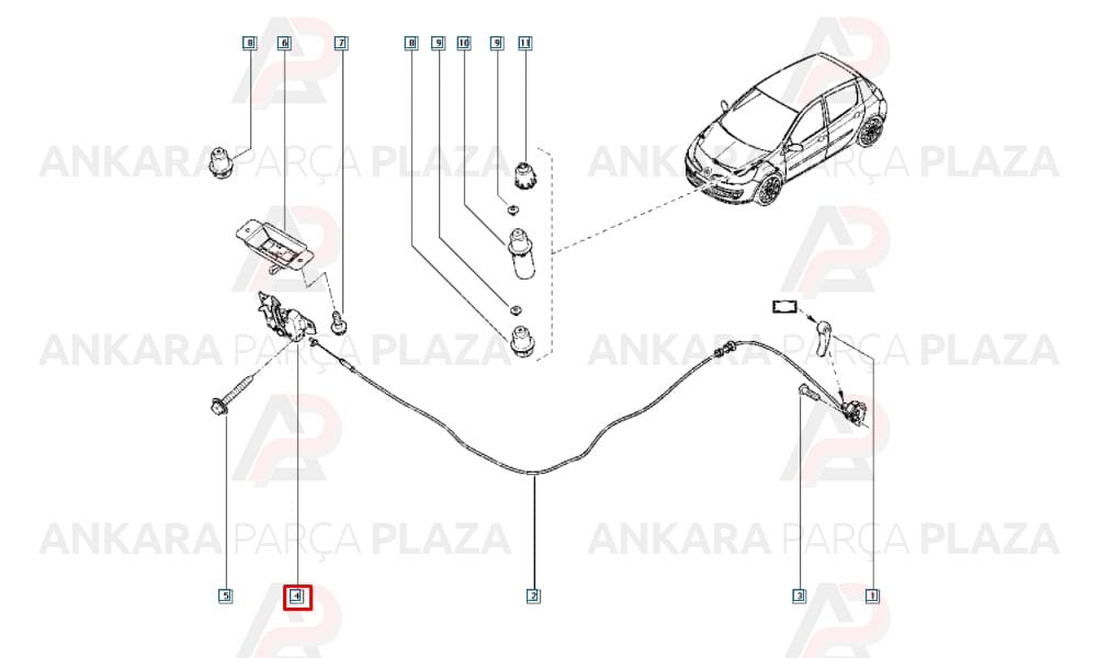 Motor Kaput Kilidi Clio 3 2006 >