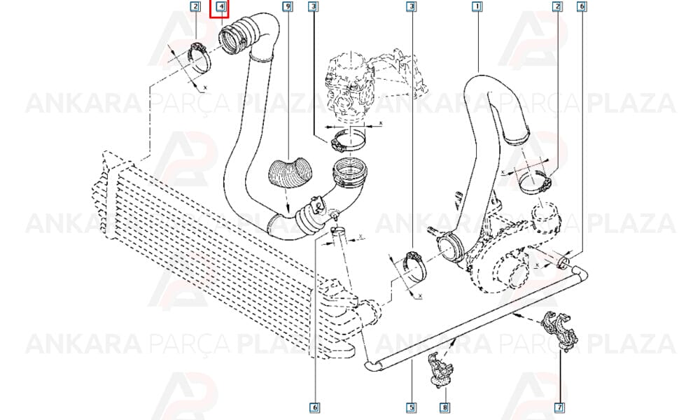 Master 2 2.2Dcı - 2.5Dcı Turbo Borusu İbraş