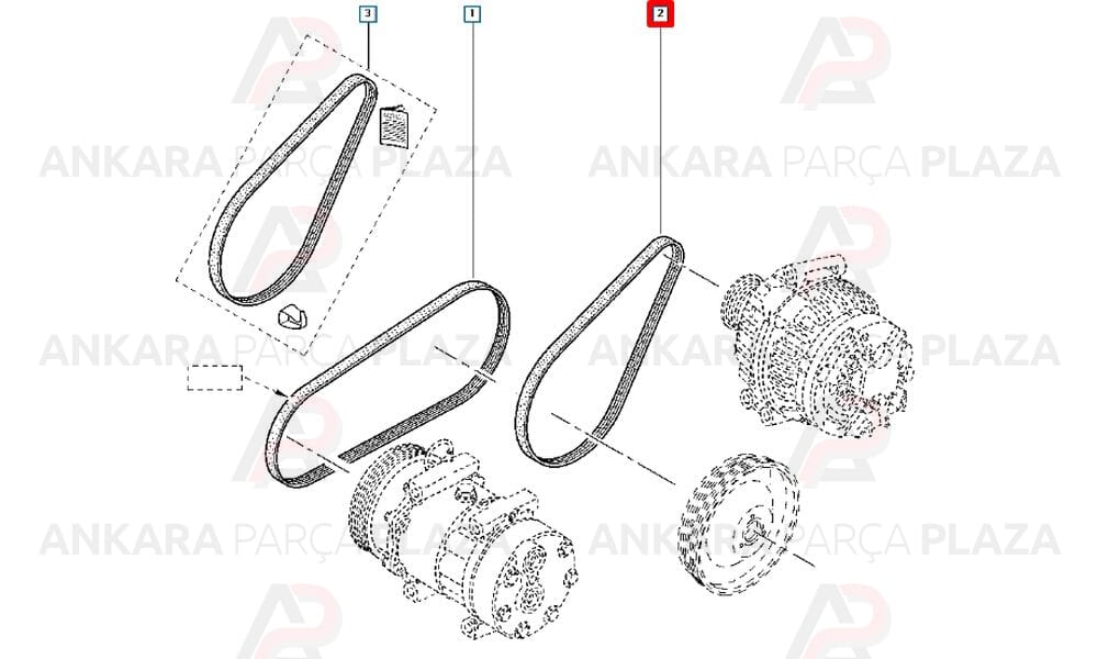 Dacia, Logan, Sandero, Stepway K7M Kanallı Kayış Gates