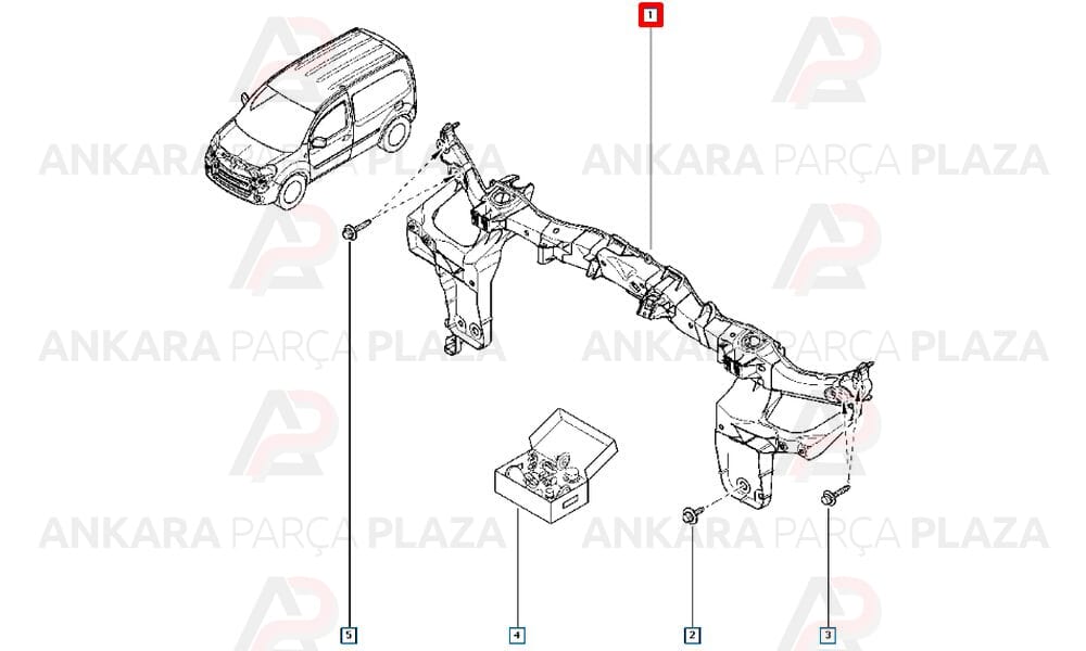 Kangoo 08 - 13 Ön Panel Plastik Far Yuvalı 8201130847