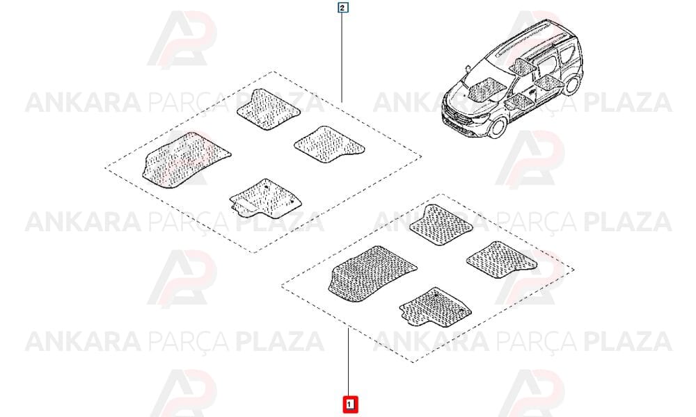 Kauçuk Paspas Takımı Lodgy 8201149589
