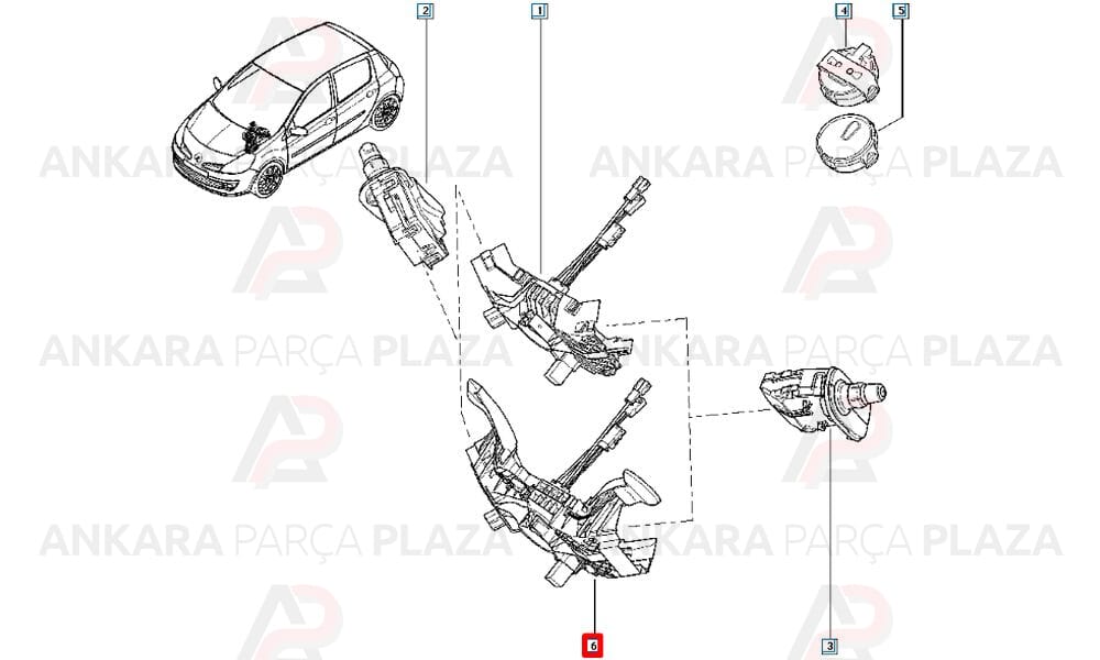 Direksiyon Alt Kumandası Suportu Clio 3 8201590618 7701059692