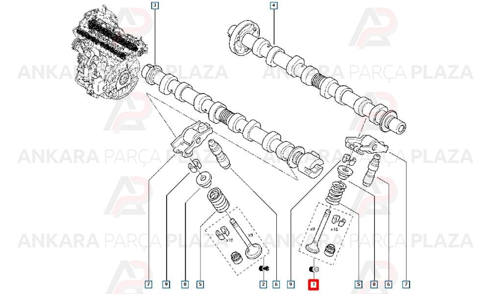 Master 2.3 Dci M9R Egzoz Subap Takimi 8201627433