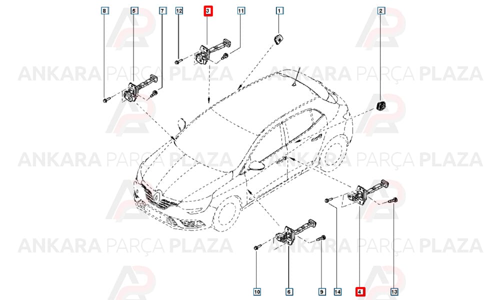 Arka Kapi Gergisi Megane 4 824305164R