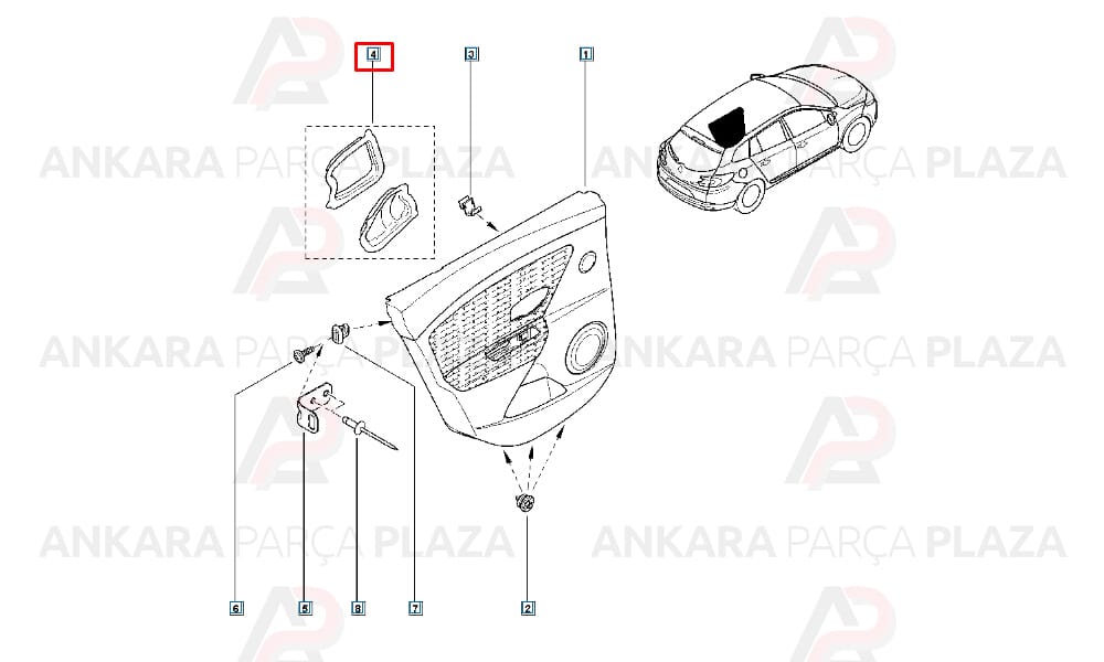 Sol Arka Kapı Contası Megane 3 828659893R