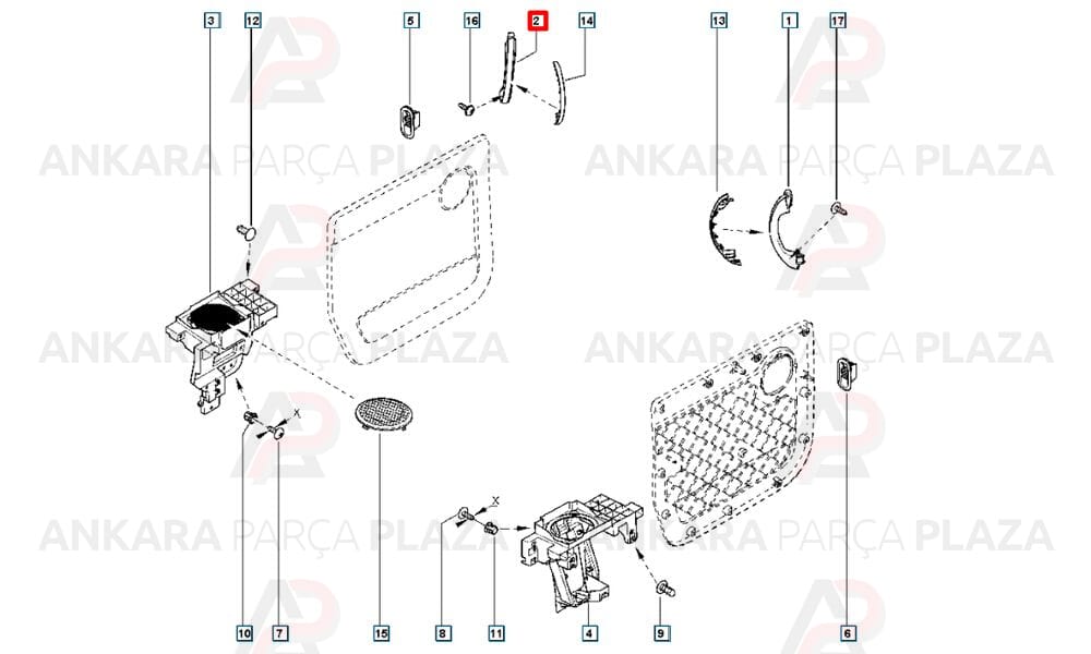Sürgülü Kapı Çekme Kolu Sağ Kangoo 3 829513864R