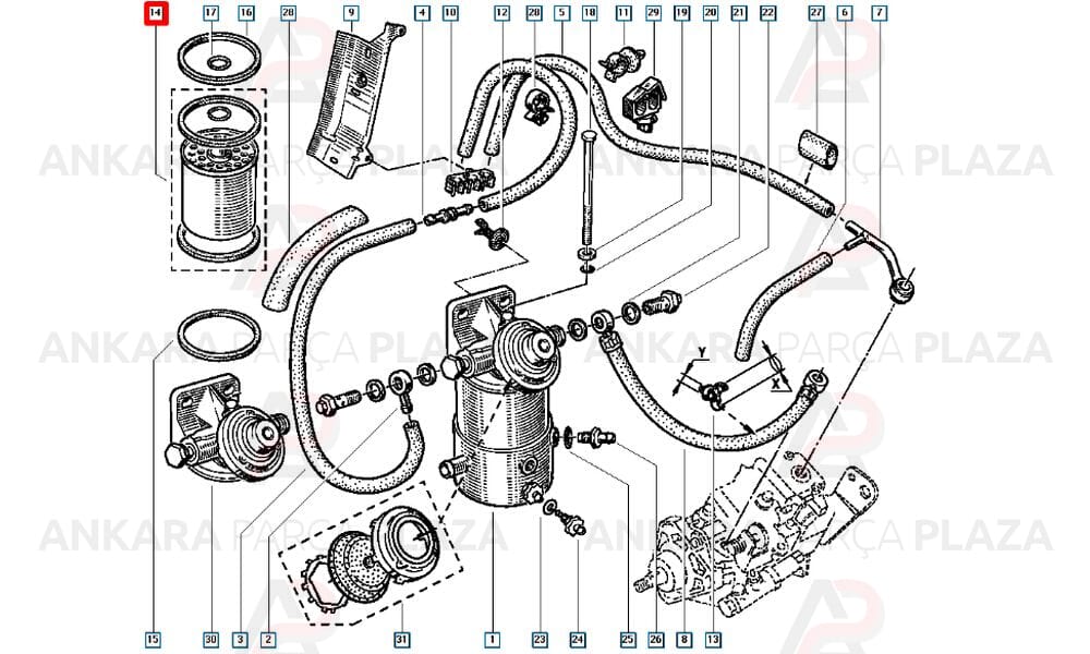 Mazot Filtresi Renault 19 1.9 Dizel 8671095013