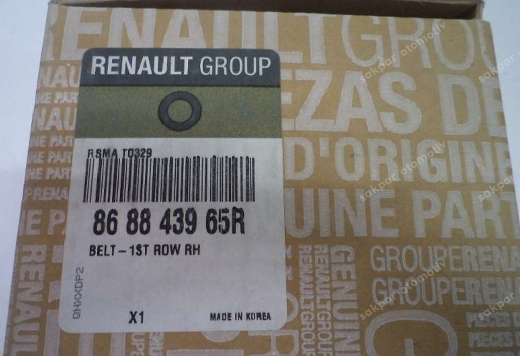 Renault Latitude Sağ Ön Emniyet Kemeri Mais 868843965R - product