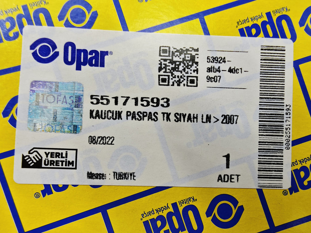 Linea paspas Takımı Kauçuk Siyah Opar 55171593 - product