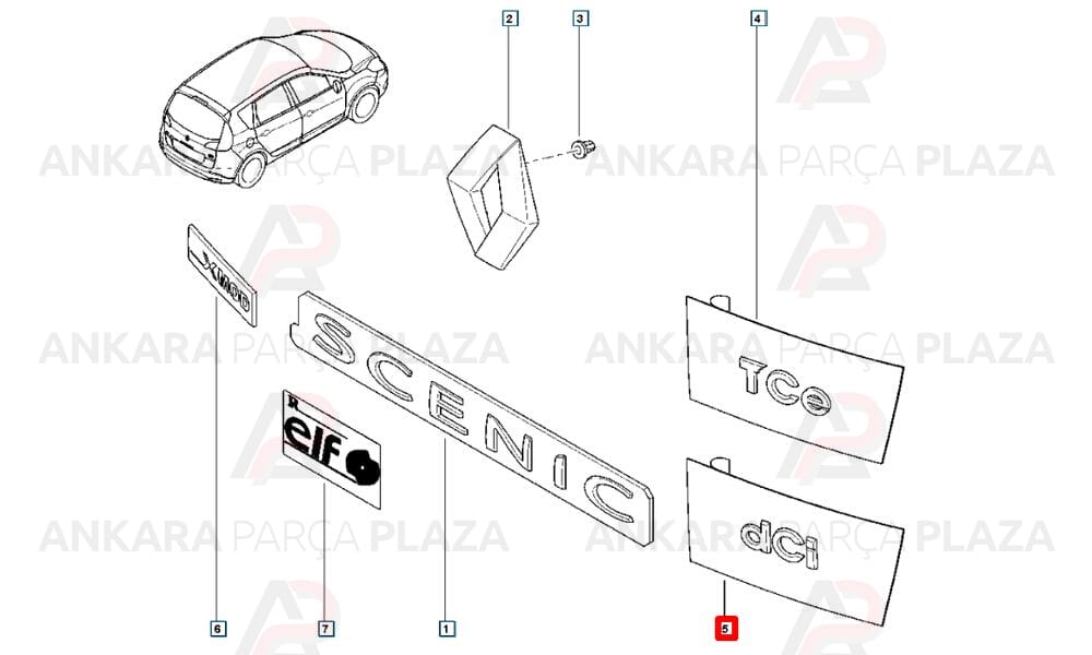 Megane 3 Bagaj Dcı Yazısı Orijinal 908893806R