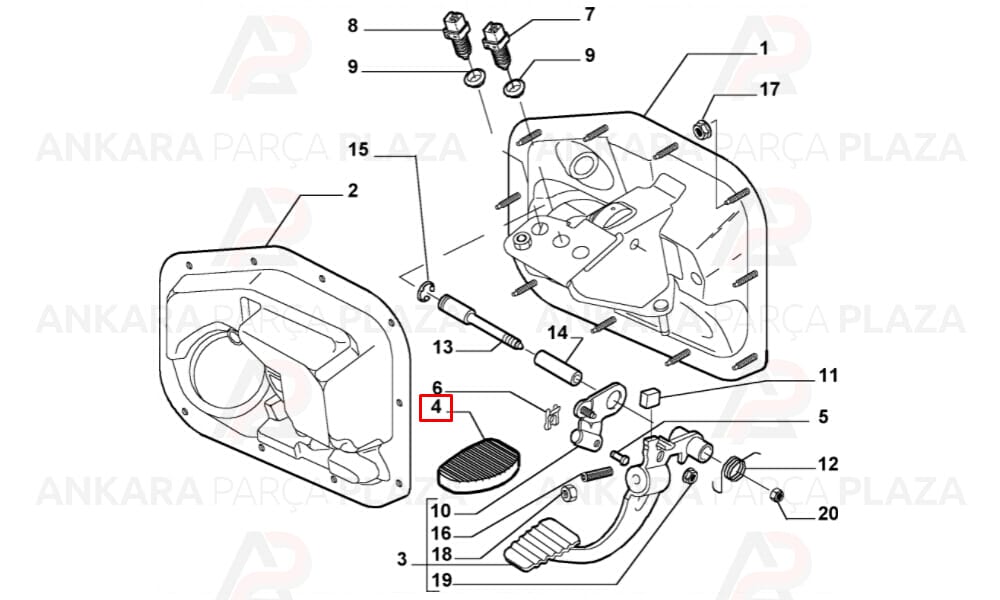 Ducato Debriyaj Pedal Lastiği Üçel Kauçuk
