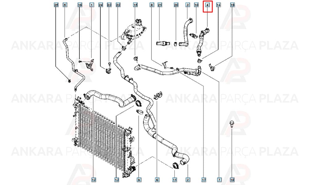 Kalorifer Hortumu Renault Clio 4 1.5 Dcı Captur 1.5 Dcı