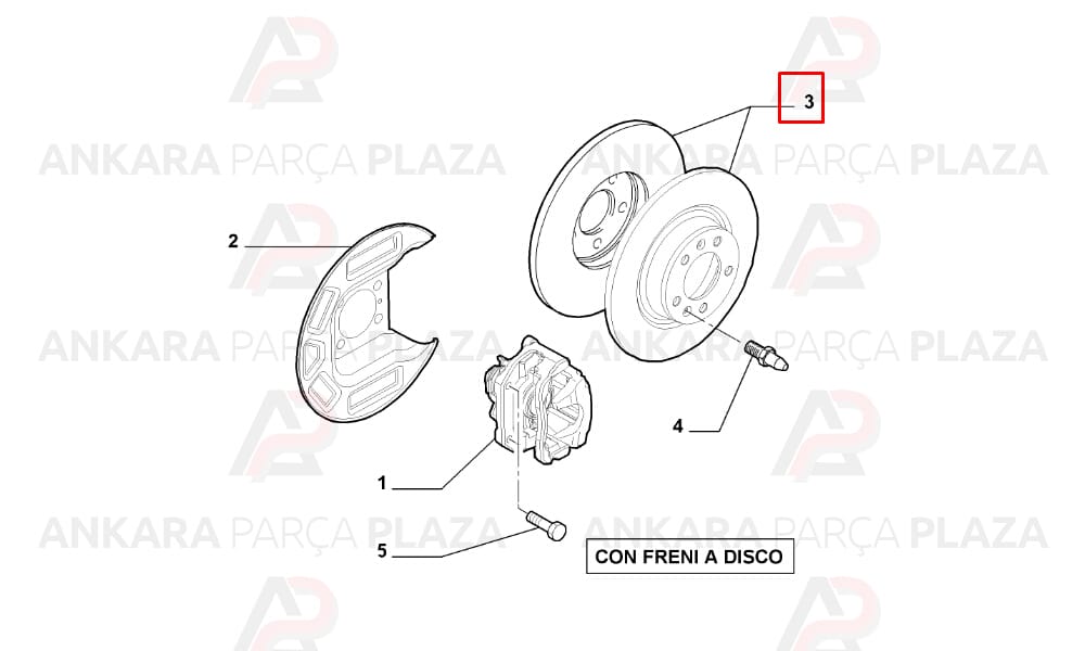 Fiat Scudo Arka Fren Diski Bosch