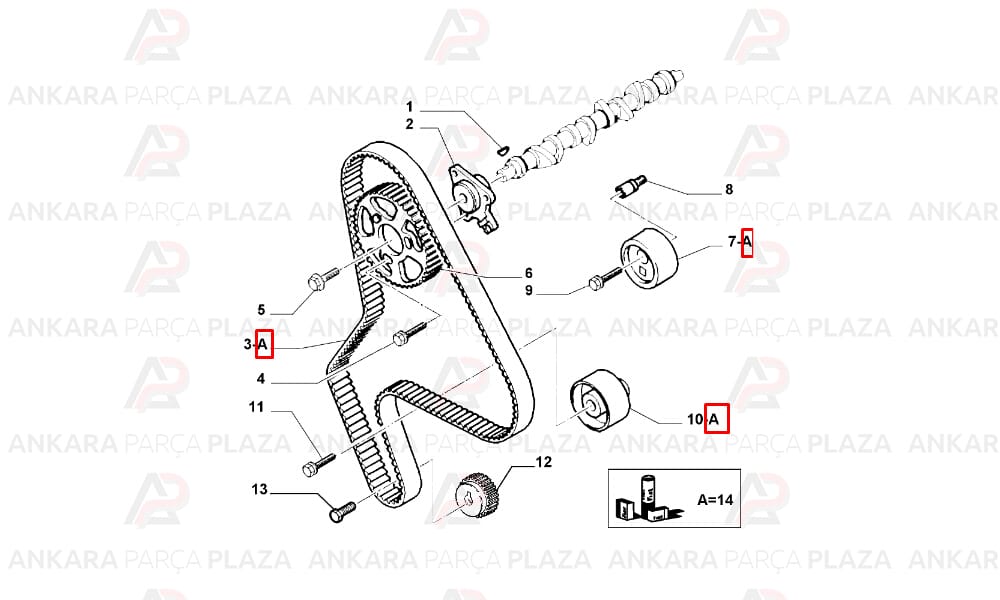 Scudo 1.9D Triger Kayış Seti Skf