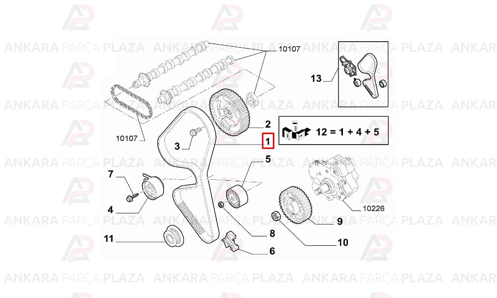 Scudo 1.6D Triger Kayışı 137X250 Gates