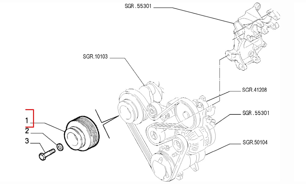 Krank Kasnağı Tekli Scudo 2 Ducato 2 158*30 Kalınlık: 37Mm