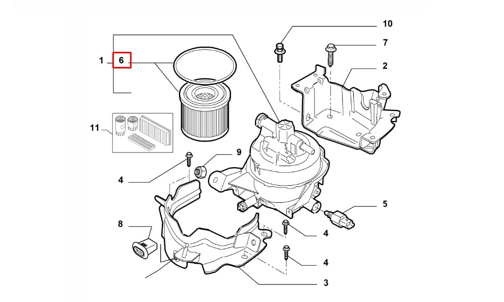 Mazot Filtresi Scudo 2,0D - 2,2D