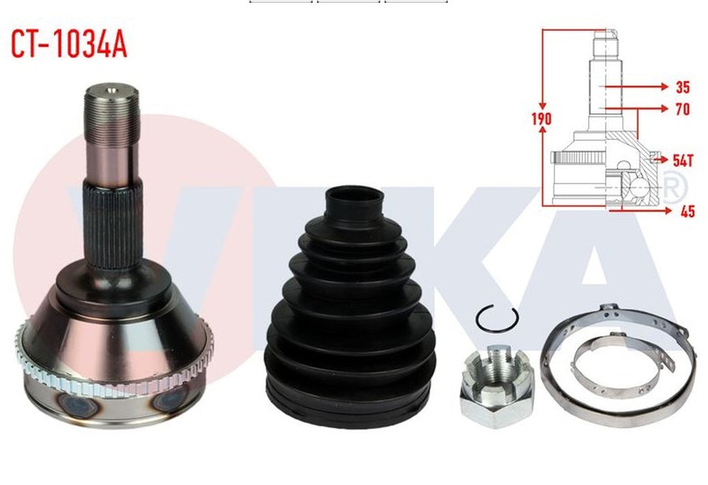 AKS KAFASI SOL-SAG ON DIS FIAT DUCATO (230) 2.5 TDI 18q ABSLI 54 DIS 16 JANT 35×45X70 UZUNLUK 190 mm 1994-2002 - main