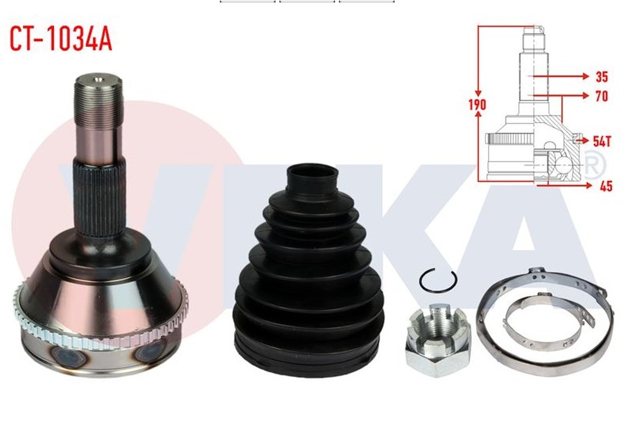 AKS KAFASI SOL-SAG ON DIS FIAT DUCATO (230) 2.5 TDI 18q ABSLI 54 DIS 16 JANT 35×45X70 UZUNLUK 190 mm 1994-2002 - main
